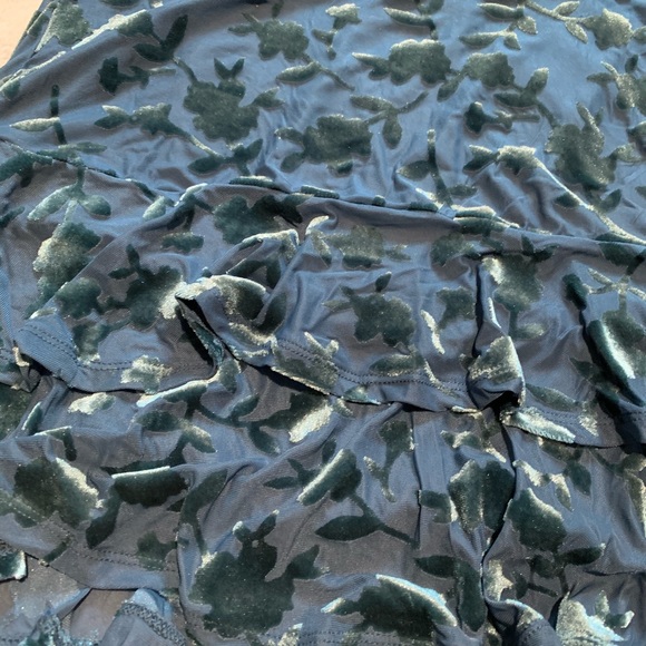 Tiered Blue Mini Skirt - Picture 2 of 4